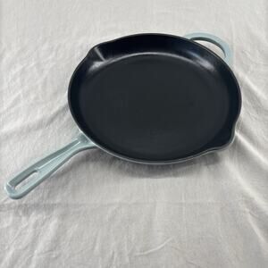 Crofton 12” Enameled Cast Iron Skillet Fry Pan Blue
